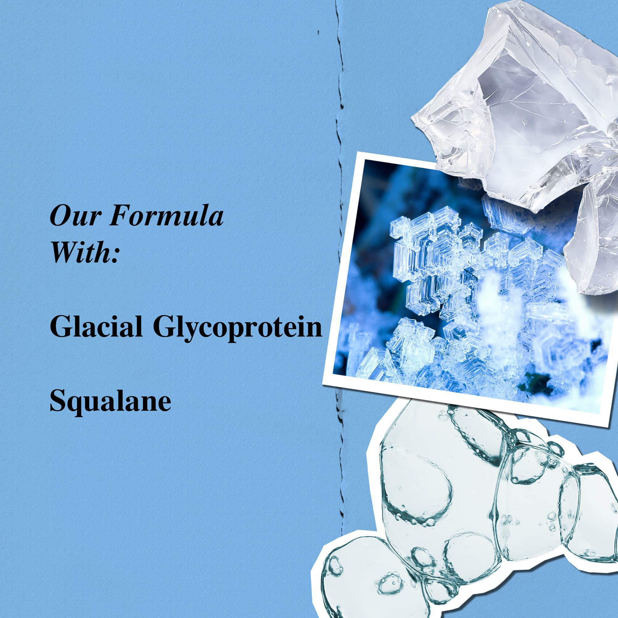 Ingredienser i Ultra Facial Cream – glasialt glykoprotein og skvalan