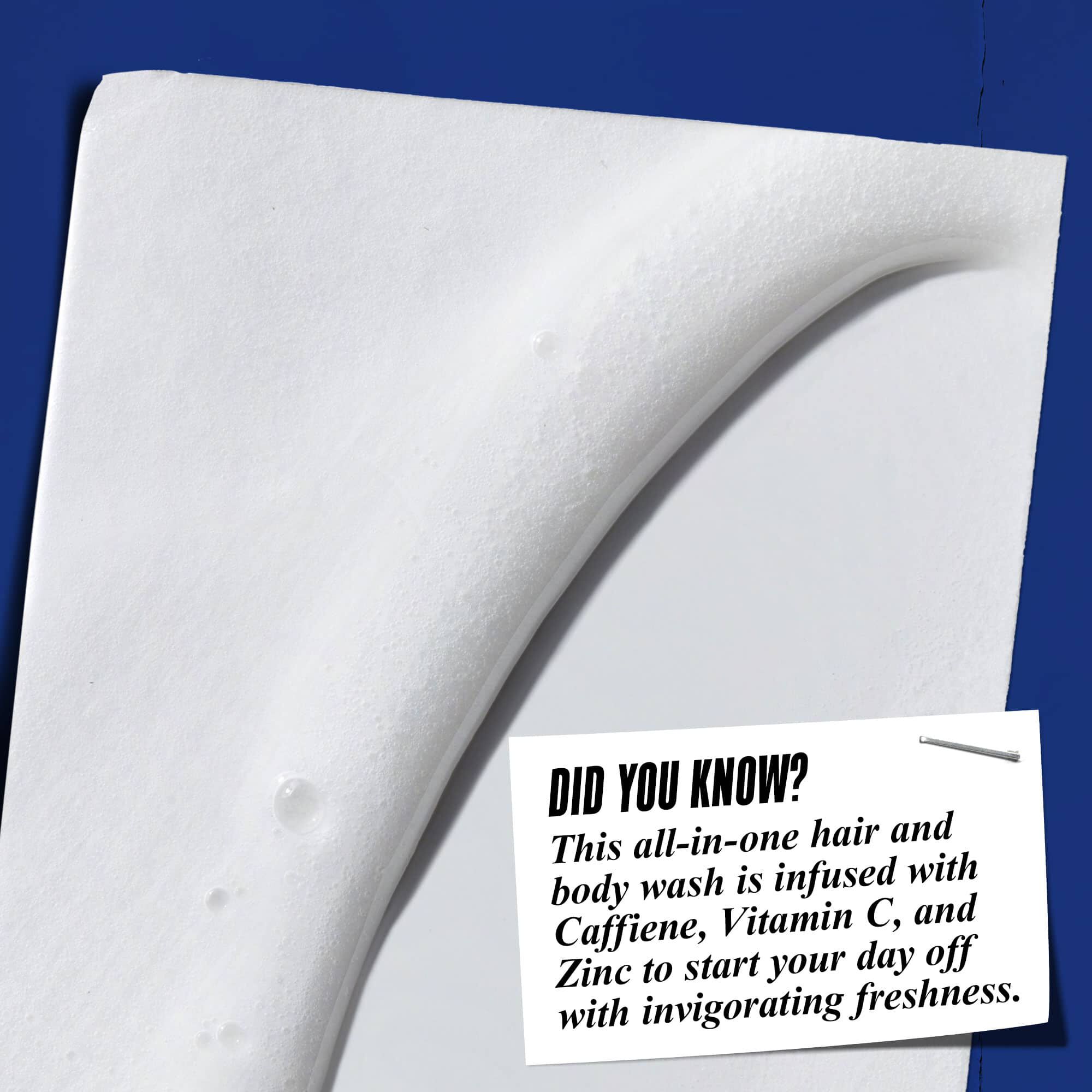 Visste du at? Inneholder koffein, C-vitamin og sink for å starte dagen med oppfriskende friskhet.