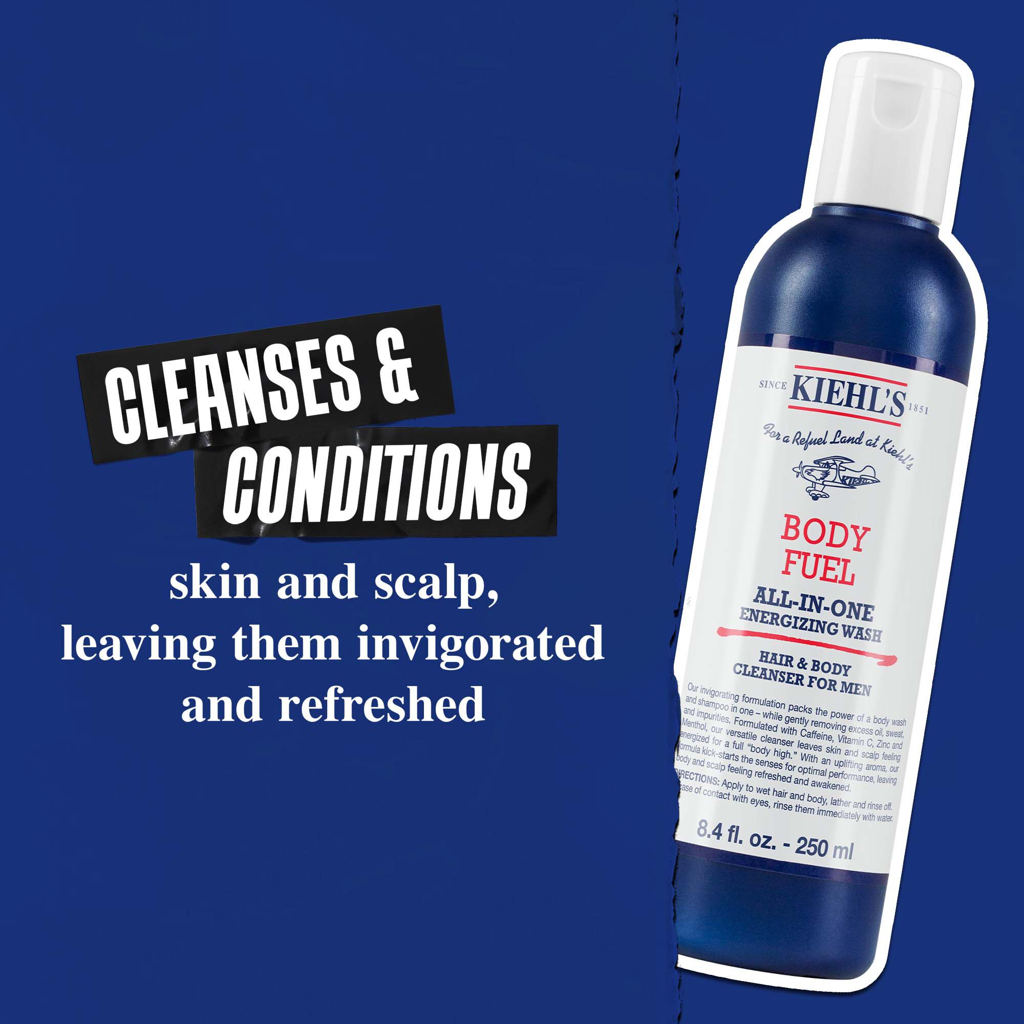 Body Fuel All-In-One Energizing Wash: Renser og pleier hud, hår og hodebunn og etterlater dem forfrisket.