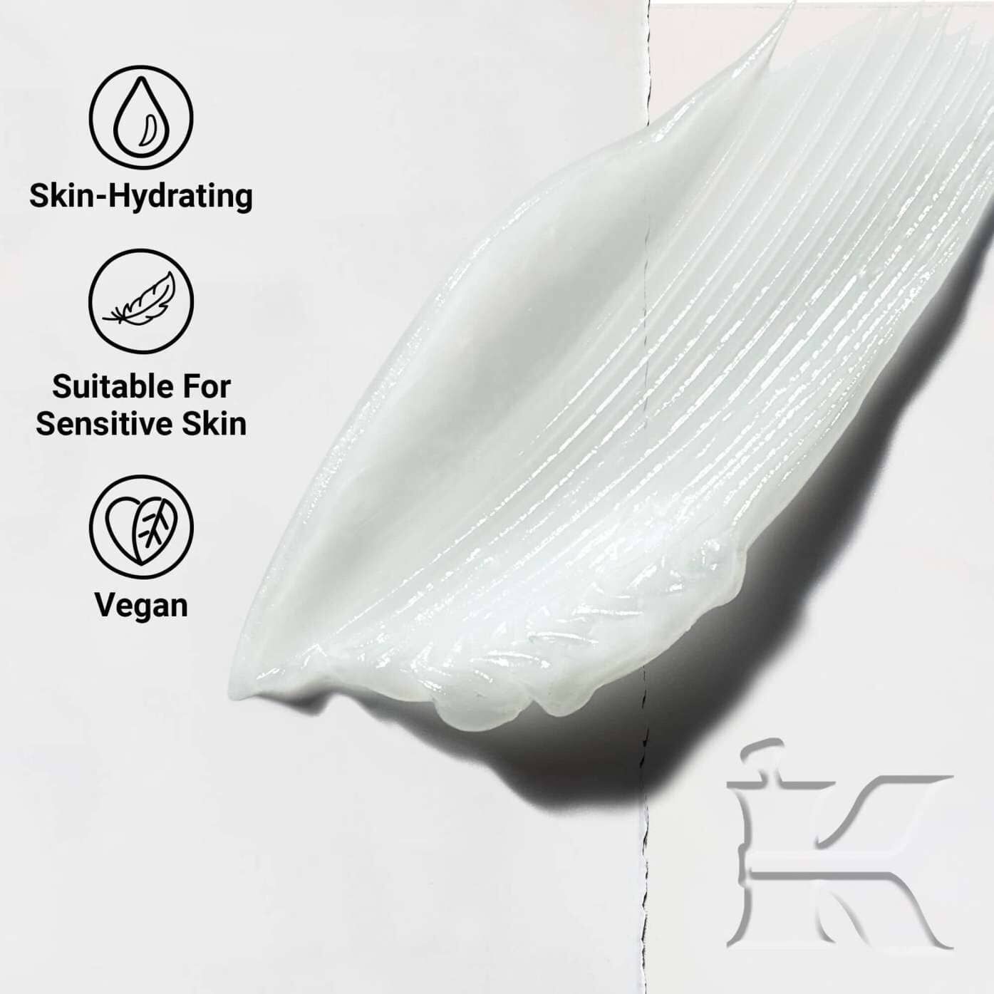 Naerbilde av Lip Balm #1-tekstur som viser en kremet, fuktighetsgivende formel designet for å fukte leppene.