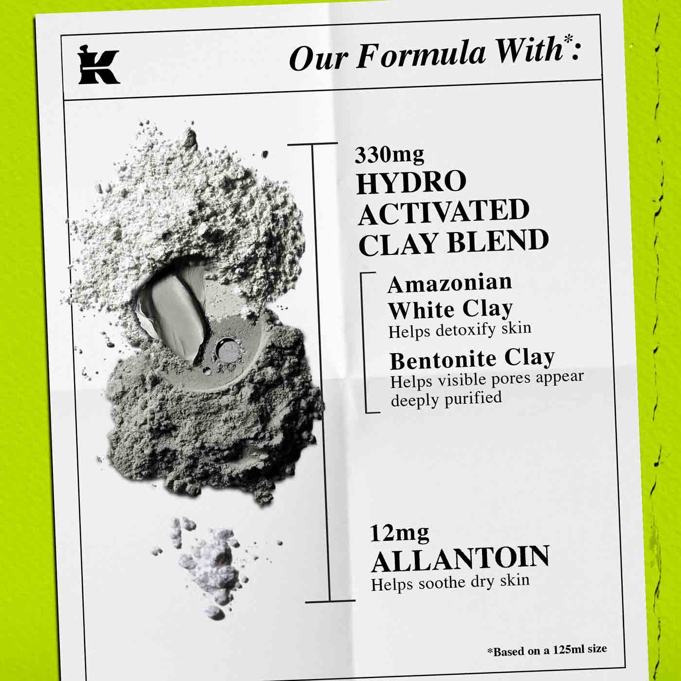 Ingredienser i Kiehl's Rare Earth Deep Pore Cleansing Masque – hvit leire fra Amazonas, Aloe Barbadensis