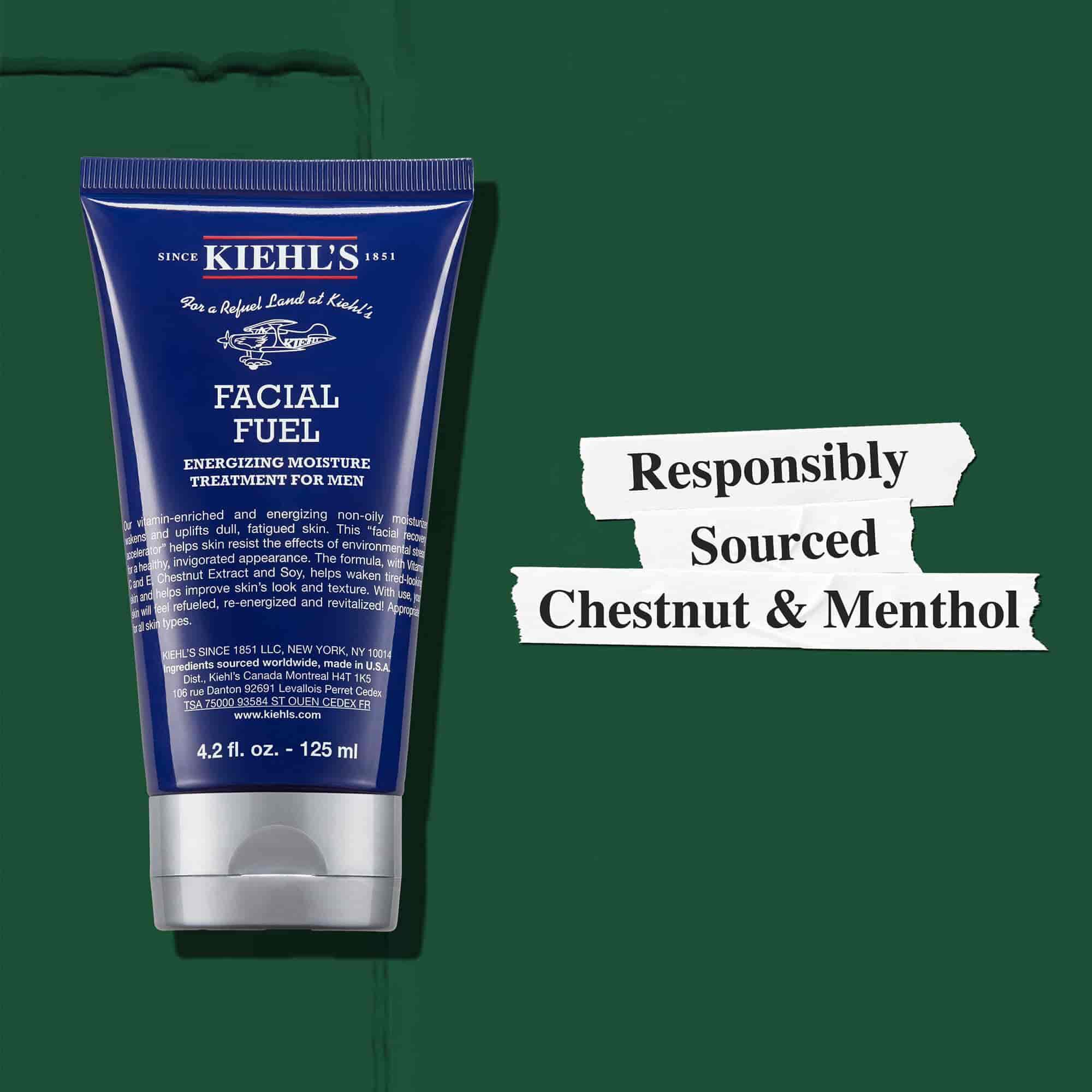 Facial Fuel Energizing Moisture Treatment for menn inneholder baerekraftig utvunnet kastanje og mentol