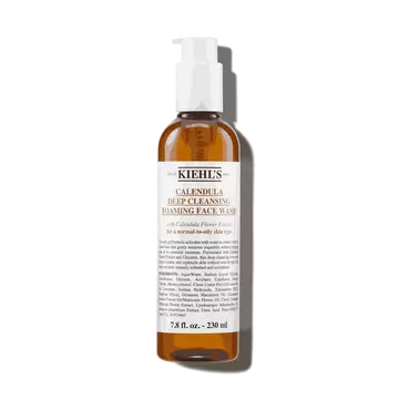 Flaske med Kiehl's Calendula Deep Cleaning Foaming Face Wash