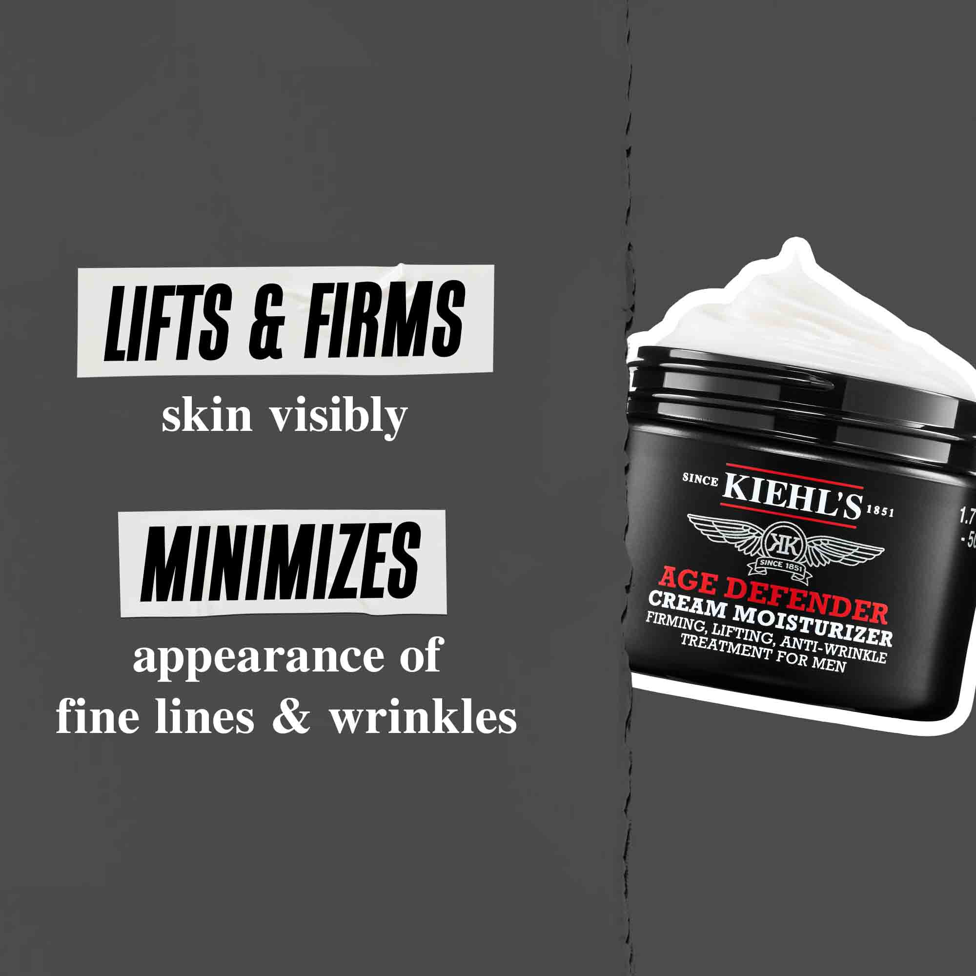 Age Defender Cream Moisturizer: Løfter og strammer opp huden synlig, minimerer synligheten av fine linjer og rynker.