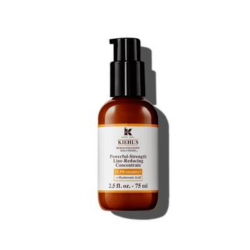 En 75 ml flaske med Kiehl's Powerful-Strength Line-Reducing Concentrate mot en hvit bakgrunn.