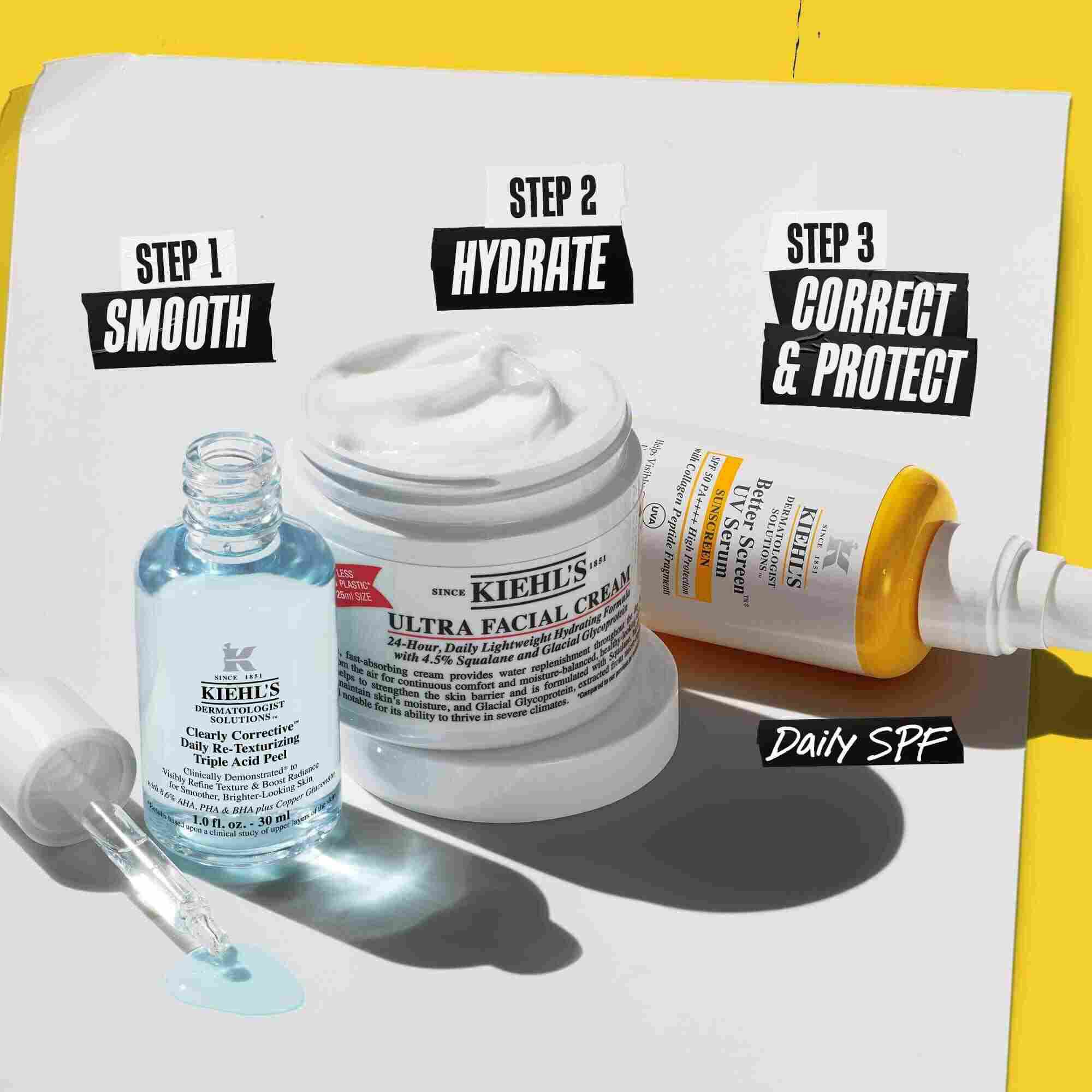 Better Screen UV Serum tre-trinns rutine