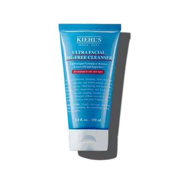 En 150 ml tube med Kiehl's Ultra Facial Oil-Free Cleanser mot en hvit bakgrunn.