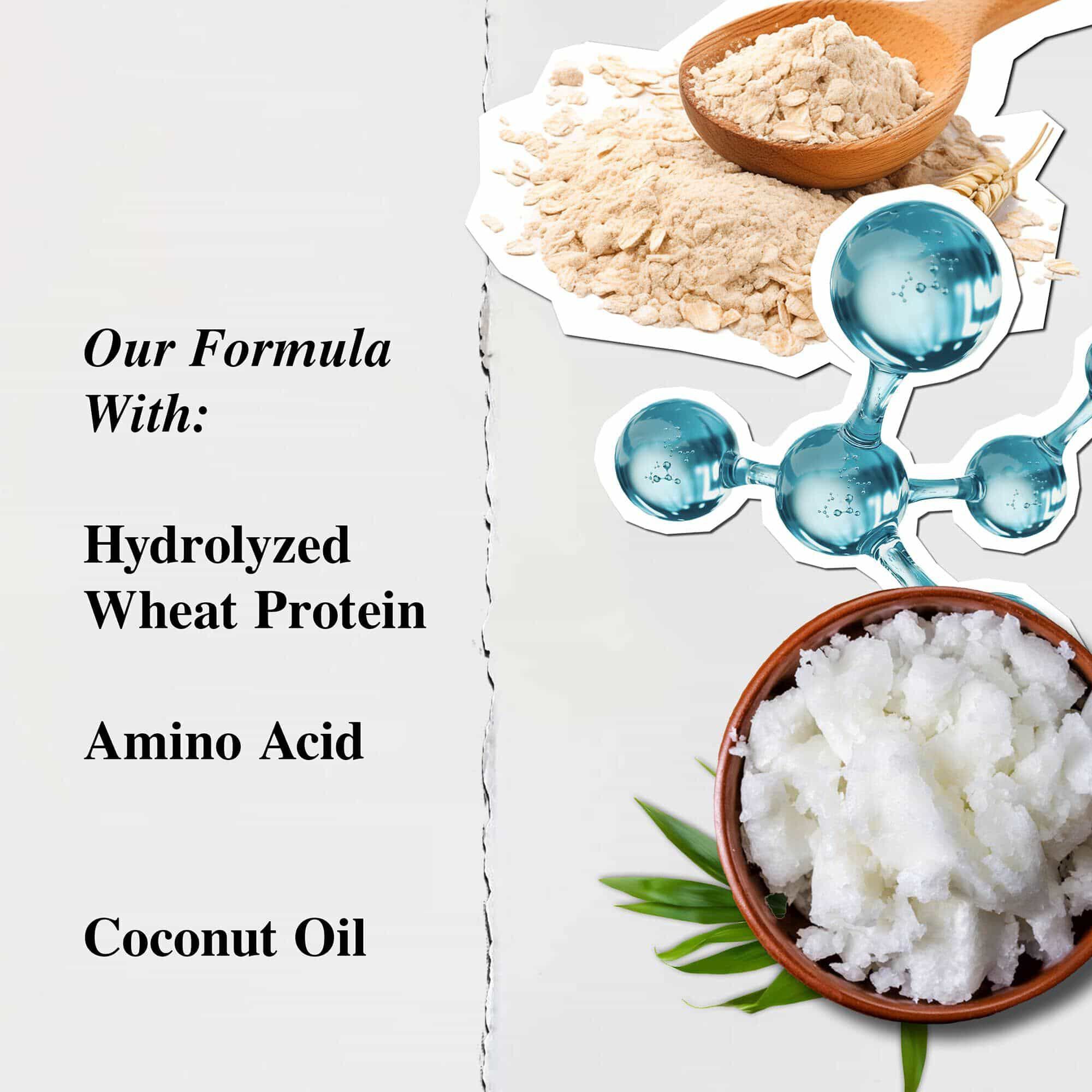 Ingredienser i Kiehl's Amino Acid Shampoo – hydrolysert hveteprotein, aminosyre, rettferdig handlet kokosolje
